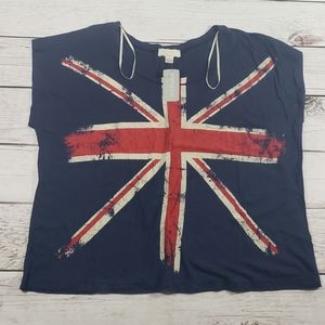 Forever 21 + plus womens rebel flag t shirt crop